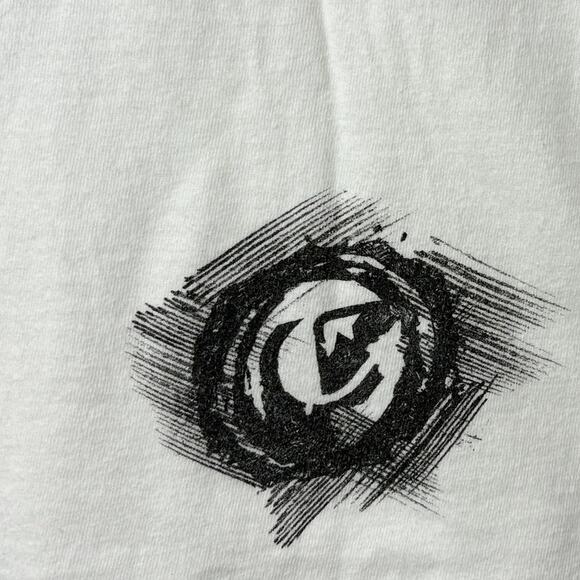 Quiksilver Mens Size L Graphic Tee T-Shirt Y2K Slim Fit White Surf Snowboard - Picture 4 of 13